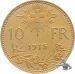 10 Franken 1915 B Gold Vreneli Goldvreneli