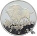 Russland 1 Rubel 1997 Buffalo, 1/2 Unze Feinsilber