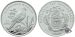 Seychellen 25 Rupees 1993 Magpie Robin (Dajaldrossel) Silber, Top