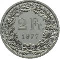 2 Franken 1977 PROOF