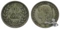 Niederlande 10 Cents 1894 Wilhelmina Langhaar