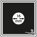 Münzkapseln CARRÉE 16 mm, 4er Pack | z.B. für 1 Rappen ab 1850 - 2006