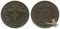2 Rappen 1910 B Prachtstück, fast unz/stgl mit feinster Patina