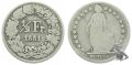 1/2 Franken 1881 B stehende Helvetia