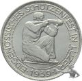 5 Franken 1939 B Luzern Schützenfest Silber