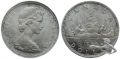 Kanada 1 Dollar 1966 Silber - Elisabeth II. - Kanu