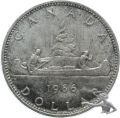Kanada 1 Dollar 1966 Silber - Elisabeth II. - Kanu