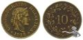 10 Rappen 1918 B - Messing