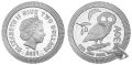 Niue 2 Dollars 2021 Eule, 1 Unze Feinsilber - Topqualität!
