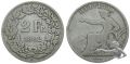 2 Franken 1862 B | Sitzende Helvetia