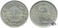 2 Franken 1963 B - stehende Helvetia