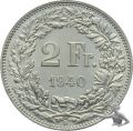 2 Franken 1940 B - Prachtstück