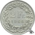 2 Franken 1964 B - Prachtstück