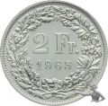 2 Franken 1965 B - Prachtstück