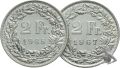 2 Franken 1965 + 1967 B - Prachtst&uuml;cke