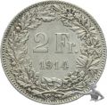 2 Franken 1914 B | Silbermünze in sehr gutem Zustand