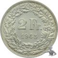 2 Franken 1945 B | Silbermünze in sehr gutem Zustand