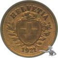 1 Rappen 1921 -stempelglanz