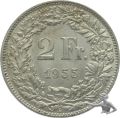 2 Franken 1955 B Silber - Weit Überdurchschnittliche Qualität