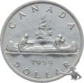 Kanada 1 Dollar 1959 Voyageur - Grosssilbermünze