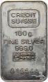 Silberbarren 100 Gramm 999.0 - Credit Suisse