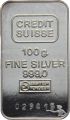 Silberbarren 100 Gramm - Credit Suisse
