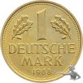 1 Mark 1988 D vergoldet