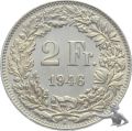 2 Franken 1946 Silber Überdurchschnittliche Qualität