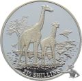 Somalia 250 Shillings 1999 Giraffe Silber