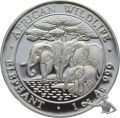 1 Unze Feinsilber 2013 Somalia Elefant, in der Schweiz kaum erh&auml;ltlich