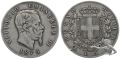 Italien 5 Lire 1875 Vittorio Emanuele II Grossilbermünze
