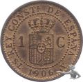 Spanien 1 Centimo 1906 Alfonso XIII, 1886-1931