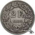 2 Franken 1862 B | Sitzende Helvetia