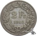 2 Franken 1862 B | Sitzende Helvetia