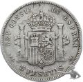 Spanien 5 Pesetas 1892 Alfonso XIII Silber