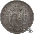 Spanien 5 Pesetas 1889 Alfonso XIII Silber