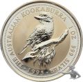 Australien 1 Dollar 1995 Kookaburra - 1 Unze 999 Feinsilber - wundersch&ouml;ne goldene Patina