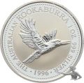 Australien 1 Dollar 1996 Kookaburra - 1 Unze 999 Feinsilber - Top Stempelglanz