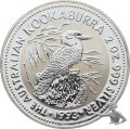 Australien 2 Dollar 1993 Kookaburra - 2 Unzen 999 Feinsilber - Originalkapsel