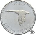 Kanada 1 Dollar 1967 Wildgans Grossilberm&uuml;nze