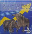 China Panda "Bull &amp; Bear" Investment Collection im Etui | Teilvergoldet &amp; Coloriert 2015