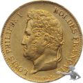 Frankreich 40 Francs 1934 A - Gold - Louis Philippe I