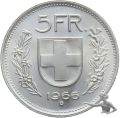 5 Franken 1966 B Silber 15 Gramm