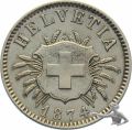 5 Rappen 1874 in wunderbarer Qualität