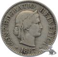 5 Rappen 1887 Billig!