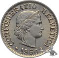 5 Rappen 1950 B | stempelglanz !!!