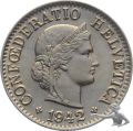 5 Rappen 1942 B | -stempelglanz !!!