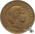 10 Rappen 1919 Messing Kriegsreserve Rar