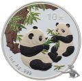 1 Unze China Panda 2006 Silbermünze in Farbe