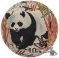 1 Unze China Panda 2001 Silbermünze in Farbe